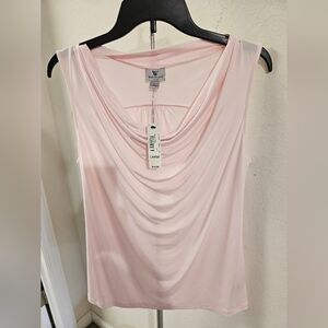Pink sleeveless blouse, size L